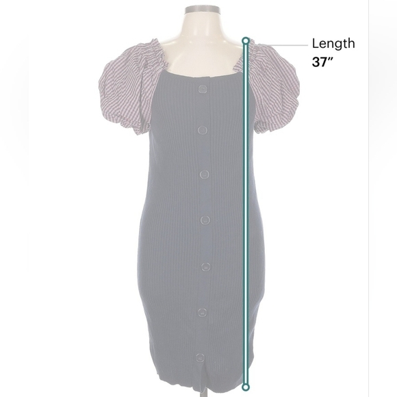 Maeve by Anthropologie Ribbed Button-Front Mini Dress - Size L - Picture 9 of 10